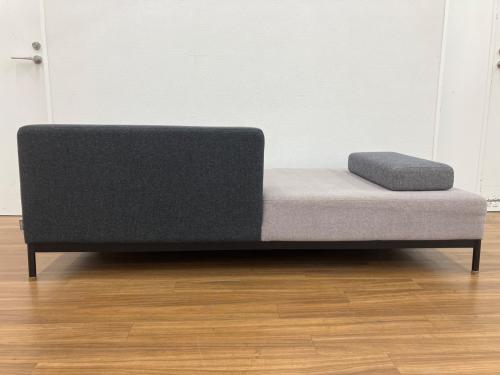 KANADEMONO (カナデモノ) SF-139-L 幅:約180㎝ ロータイプ ファブリック ソファ 2.5 seater グレー クッション付