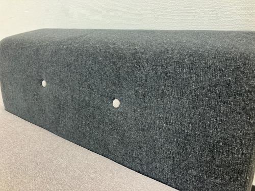 KANADEMONO (カナデモノ) SF-139-L 幅:約180㎝ ロータイプ ファブリック ソファ 2.5 seater グレー クッション付