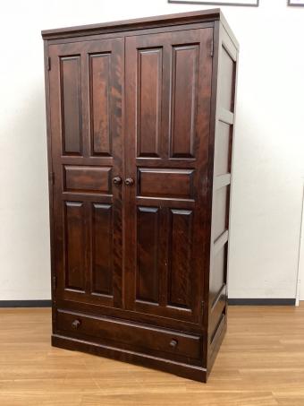 北海道民芸家具 (ホッカイドウミンゲイカグ) ワードローブ 2枚扉洋箪笥