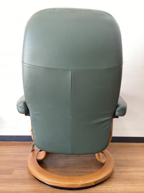 Ekornes (エコーネス) リクライニングチェアー オットマン付 グリーン ストレスレス コンサル
