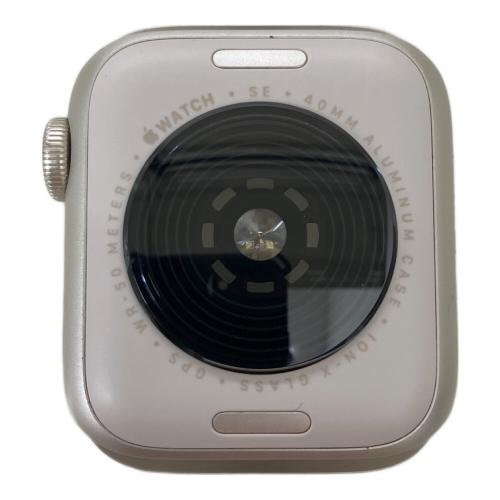 Apple (アップル) Apple Watch SE(第二世代) 40mm GPSモデル MNJP3J/A スターライト 画面キズあり 純正充電器・非純正バンド付