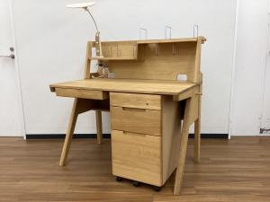 karimoku (カリモク) 学習机 Pure nature 机SU3300/袖机SU0307/本棚AU0310 幅:約110㎝ ナチュラル