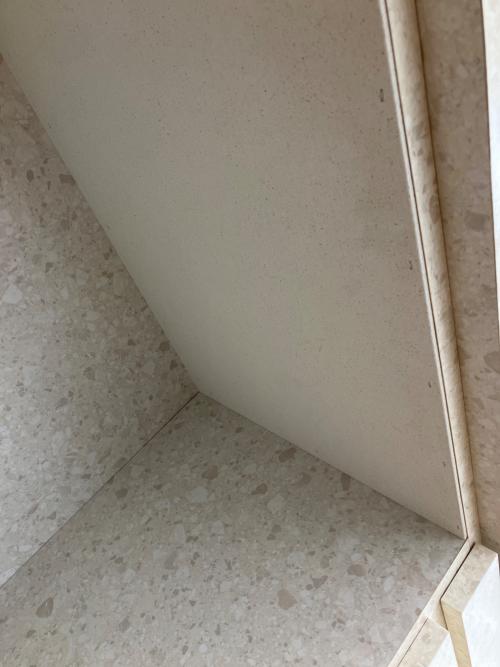 LOWYA (ロウヤ) キッチンカウンター テラゾー柄 アイボリー エミージュ