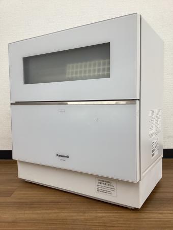 Panasonic (パナソニック) 食器洗い乾燥機 NP-TZ200-W 2019年製 扉内部ヨゴレ有 正面左上ヘコミ有