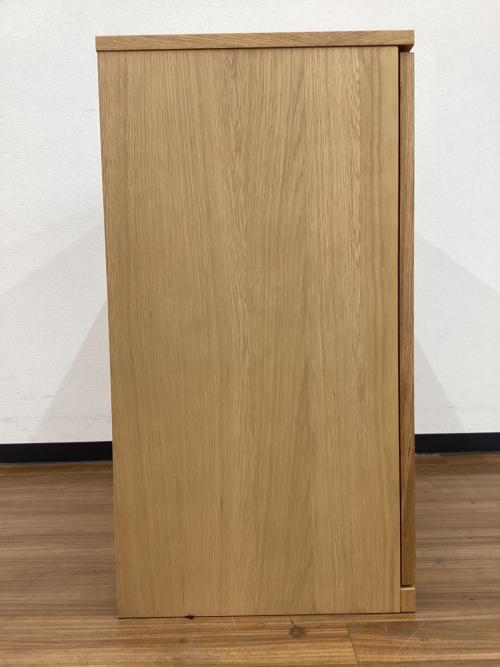 無印良品 (ムジルシリョウヒン) キャビネット 木製キャビネット・ガラス扉 オーク材突板