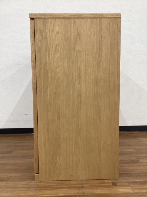 無印良品 (ムジルシリョウヒン) キャビネット 木製キャビネット・ガラス扉 オーク材突板