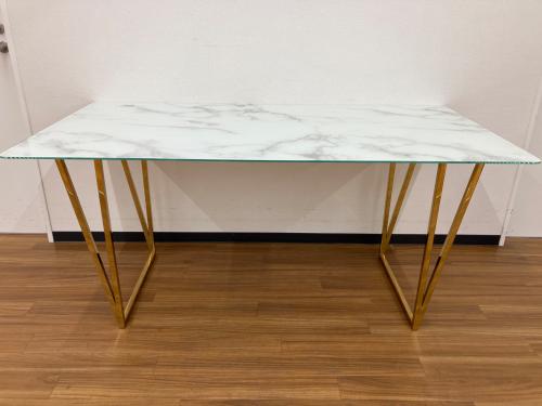 Franc franc (フランフラン) ダイニングテーブル フェリシテ 幅:約160㎝ 大理石デザイン
