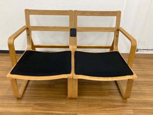 無印良品 (ムジルシリョウヒン) 2人掛けソファー リビングでもダイニングでも使えるソファチェア 本体・カバー×2+アーム・連結プレートセット