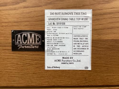 ACME Furniture (アクメファニチャー) ダイニングテーブル 幅:約120㎝ ブラウン×ブラック GRANDVIEW DINING