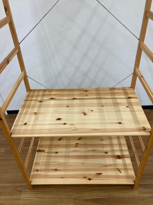 無印良品 (ムジルシリョウヒン) ユニットシェルフ ワードローブ・バー×2 幅:約86㎝ パイン材ユニットシェルフ