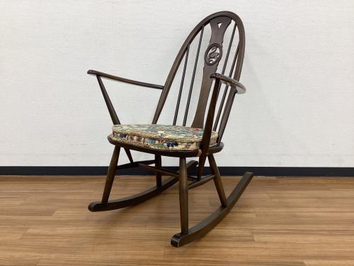 ercol (アーコール) ロッキングチェアー クエーカー クッション付き ブラウン