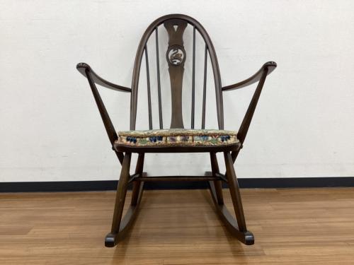 ercol (アーコール) ロッキングチェアー クエーカー クッション付き ブラウン