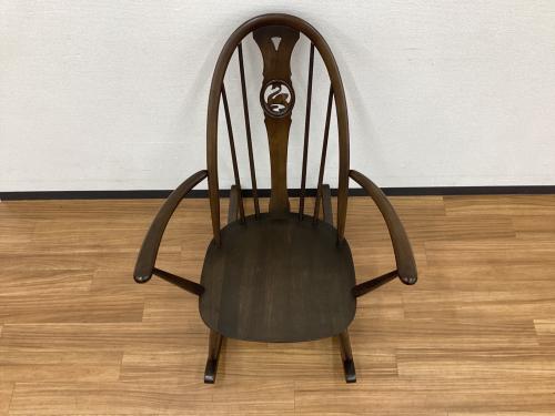 ercol (アーコール) ロッキングチェアー クエーカー クッション付き ブラウン