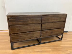 west elm (ウエストエルム) ミドルチェスト インダストリアルデザイン 幅:約148㎝  LOGAN 6 DRAWER DRESSER