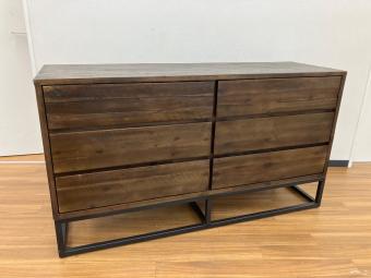 west elm (ウエストエルム) ミドルチェスト インダストリアルデザイン 幅:約148㎝  LOGAN 6 DRAWER DRESSER