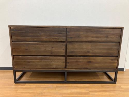 west elm (ウエストエルム) ミドルチェスト インダストリアルデザイン 幅:約148㎝  LOGAN 6 DRAWER DRESSER