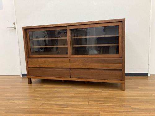 高野木工 (タカノモッコウ) カップボード CANO 145 ローカップボード WALNUT ダボ非純正 幅:約145㎝ ブラウン