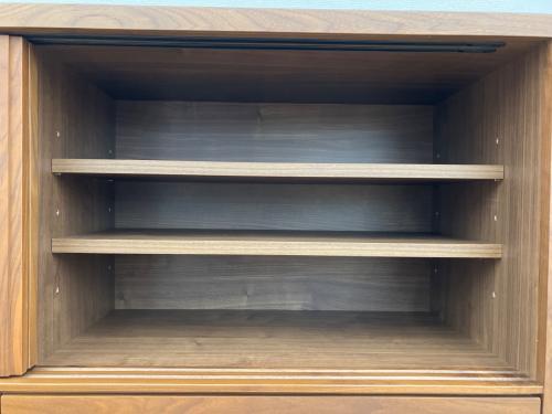 高野木工 (タカノモッコウ) カップボード CANO 145 ローカップボード WALNUT ダボ非純正 幅:約145㎝ ブラウン
