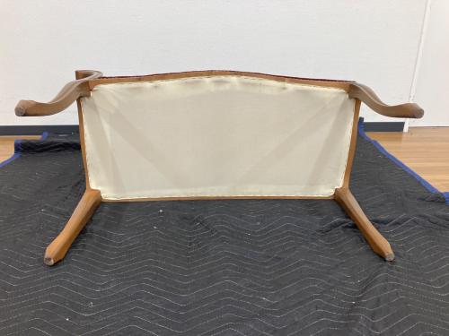2人掛けソファー 片肘ソファ レッド×ブラウン