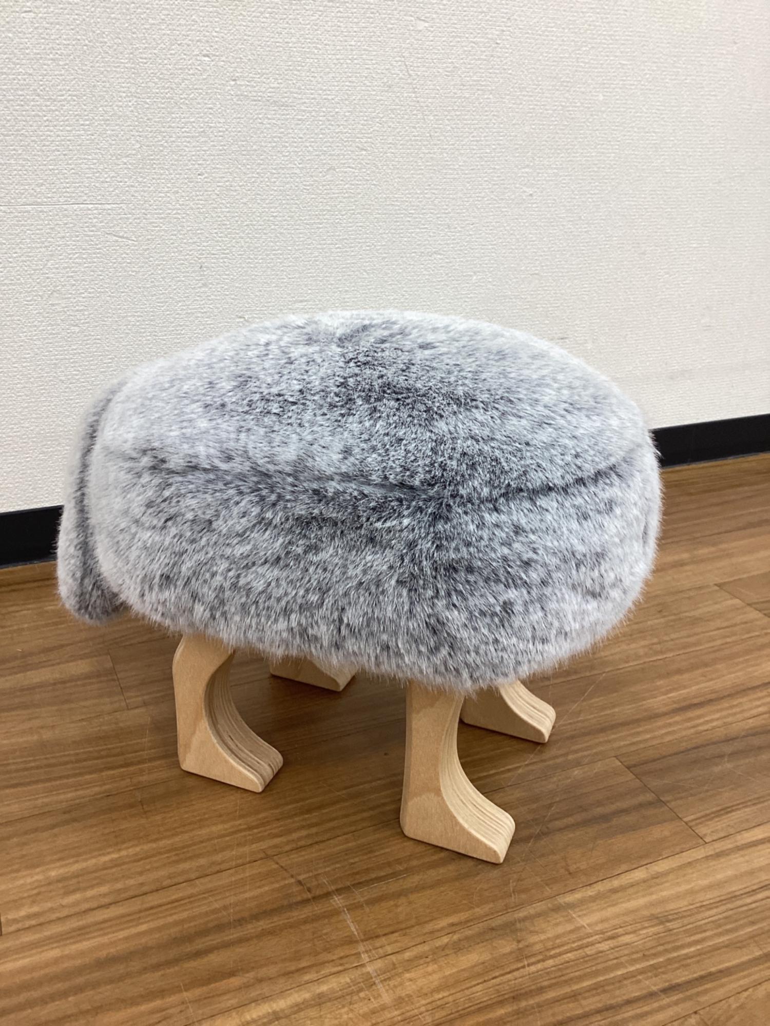 匠工芸 (タクミコウゲイ) スツール ANIMAL STOOL フォックスグレー S
