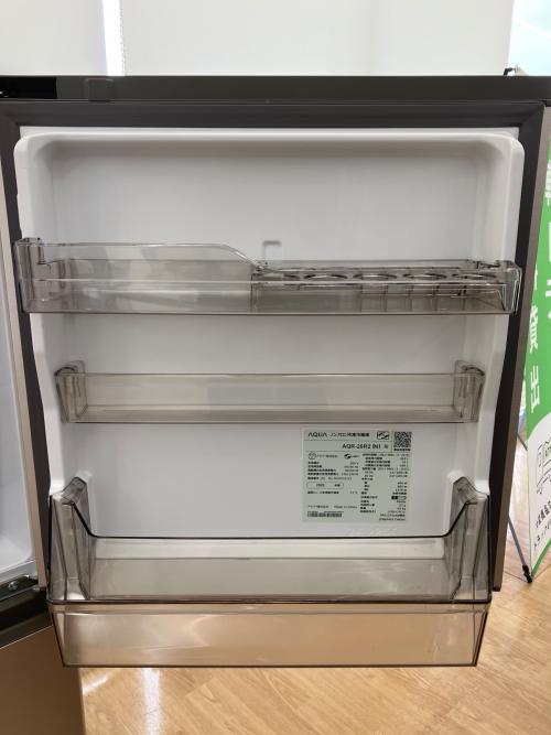 AQUA (アクア) 3ドア冷蔵庫 AQR-26R2 2025年製 262L