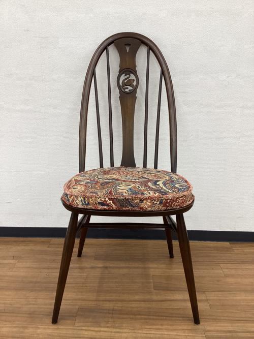ercol (アーコール) ダイニングチェアー クッション付き スワンバック
