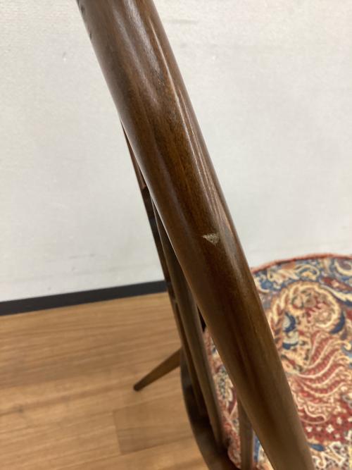 ercol (アーコール) ダイニングチェアー クッション付き スワンバック