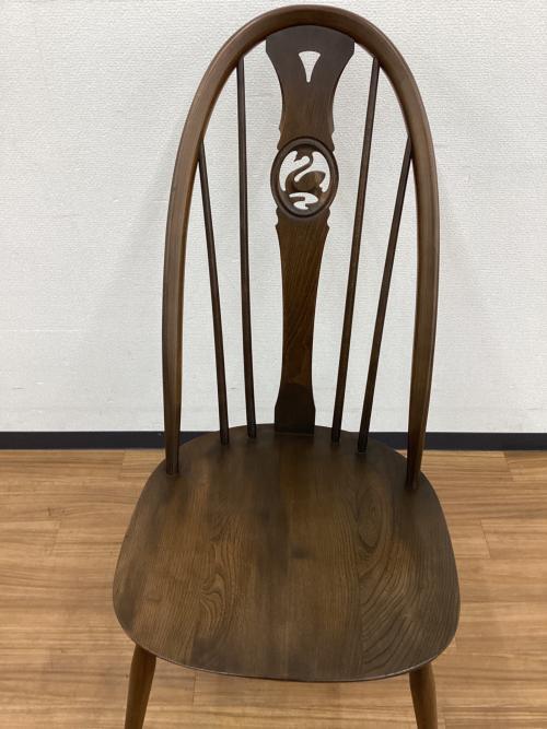ercol (アーコール) ダイニングチェアー クッション付き  スワンバック