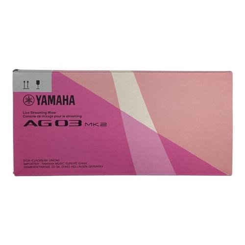 YAMAHA (ヤマハ) オーディオインターフェース／ミキサー AG03 MK2 マレーシア製 未使用品